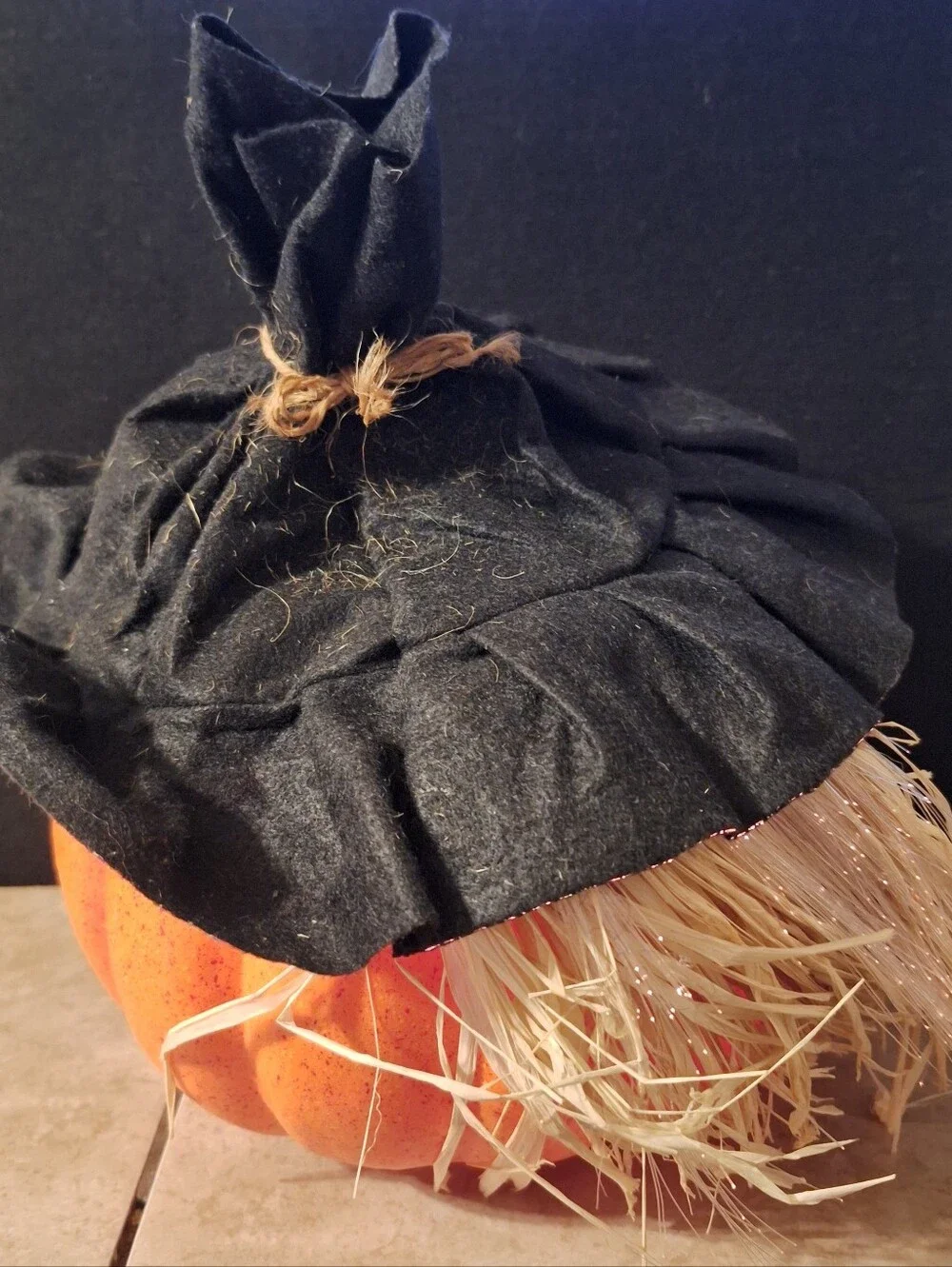 Fiber optic Halloween Jack-o'-Lantern Scarecrow Pumpkin Light Indoor Corded Fall